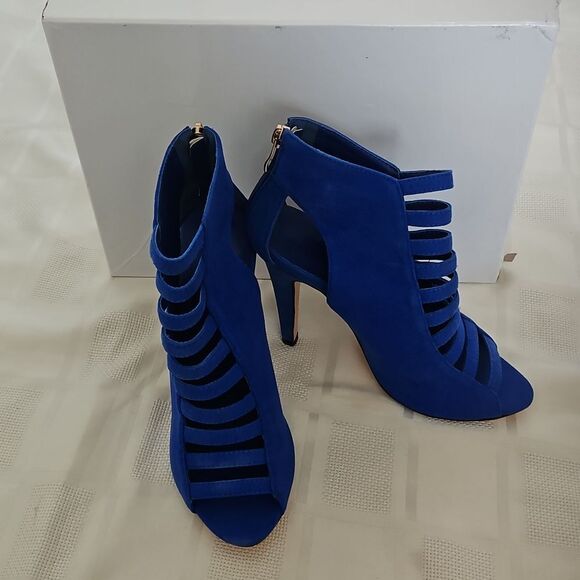 Eric Michael Blue Strappy Heels - Picture 1 of 15